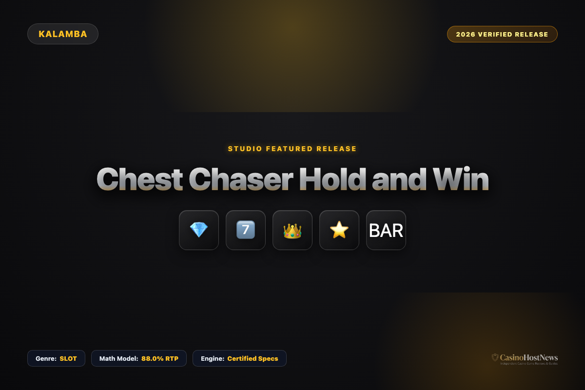 Chest Chaser Hold and Win online slot review and verified math model by kalamba