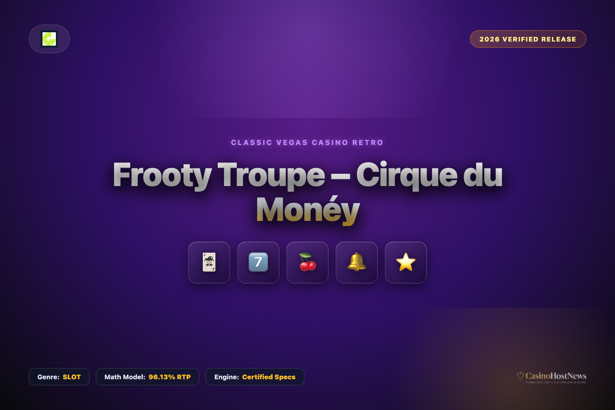 Frooty Troupe – Cirque du Monéy online slot review and verified math model by gamomat