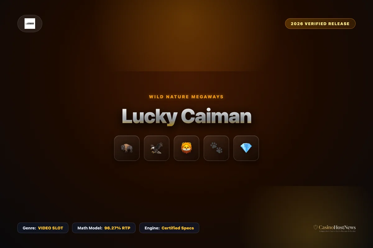 Lucky Caiman online slot review and verified math model by peter sons