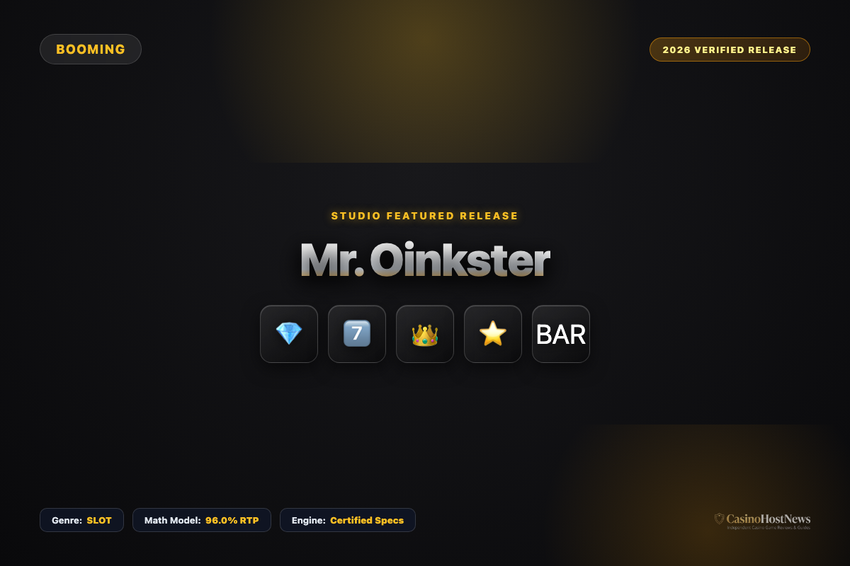 Mr. Oinkster online slot review and verified math model by booming