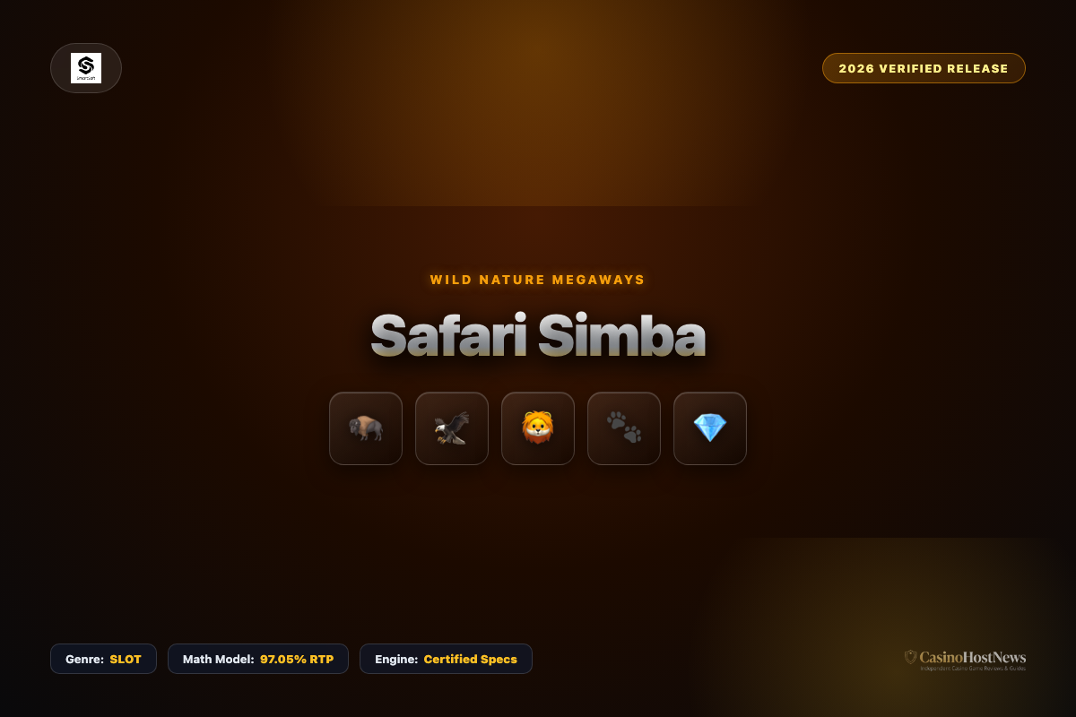 Safari Simba online slot review and verified math model by smartsoft gaming